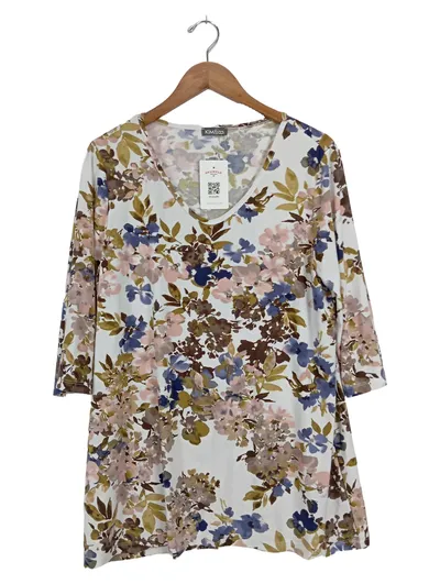 Kim & Co. Damen Bluse L Mehrfarbig Blumenmuster Freizeit Shirt
