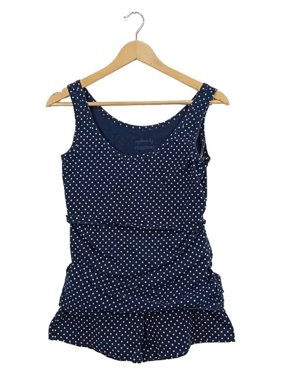 Noppies Nightwear Damen Top Schlafanzugoberteil Blau Punkte Gr. 34 XS