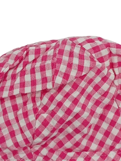 JoJo Maman Bébé Mädchen karierter Sonnenhut Pink Gr. 48 Baumwolle