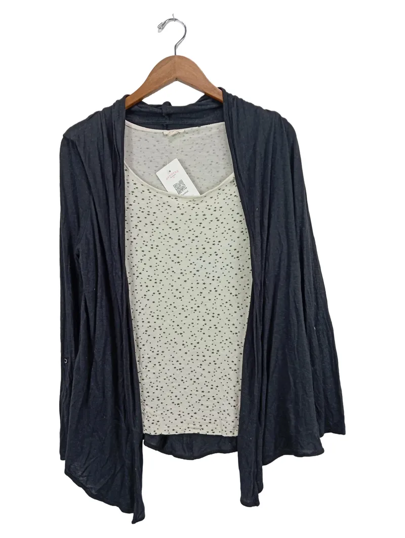 Esprit Damen Twin Set Strickjacke Top Sterne Muster Mehrfarbig Gr. 36/S 1