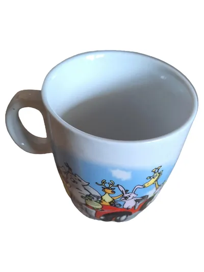 Arzberg Tasse Mehrfarbig Zeichentrick Comic-Motiv Porzellan 250ml