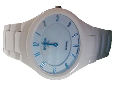 Boccia Titanium Damenuhr Modern Weiß Keramik Saphirglas Armbanduhr