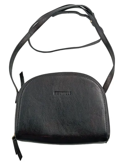 NEUVILLE Damen Umhängetasche Leder Schwarz Klein Casual Alltag