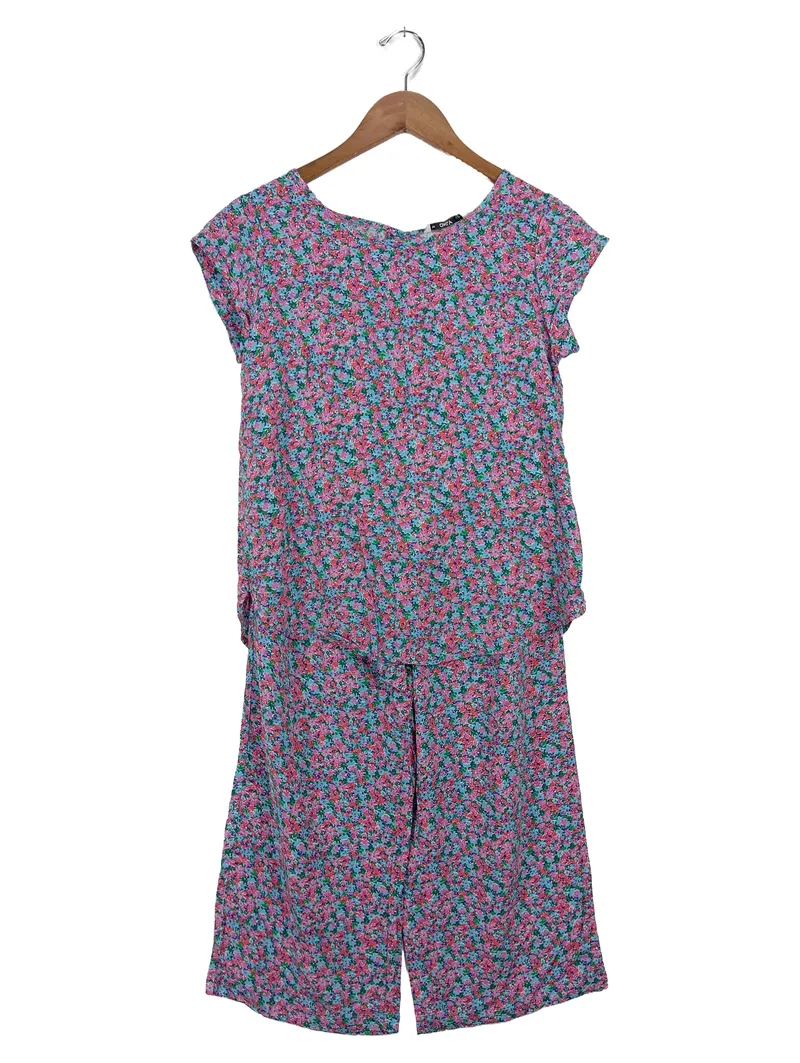 ONLY Damen Twin Set Blumenmuster Mehrfarbig Gr. 34/XS Shirt & Hose Casual 1