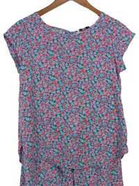 ONLY Damen Twin Set Blumenmuster Mehrfarbig Gr. 34/XS Shirt & Hose Casual 2