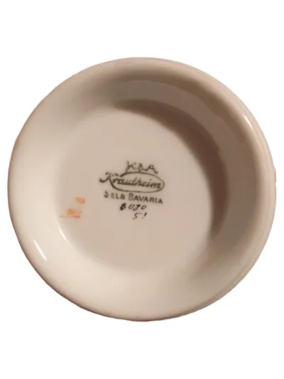 Krautheim Tasse Untertasse 8030 Porzellan Blumen Vintage Mehrfarbig 2tlg