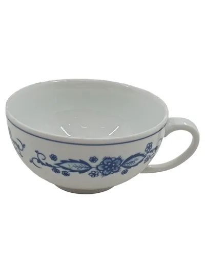 Triptis Porzellan Tasse Zwiebelmuster Blau Weiß Blumendekor 200ml