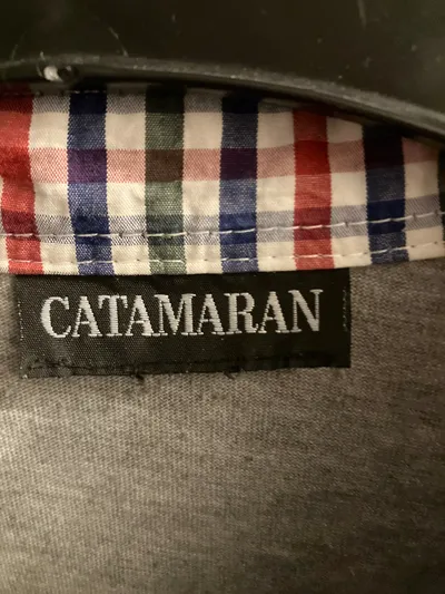 Catamaran Herren Langarm Poloshirt Gr. 50/L Grau Baumwolle