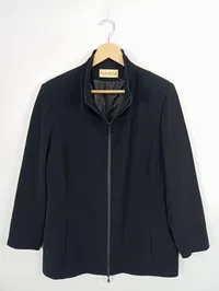 Fiamma Damen Winterjacke Klassisch Uni Schwarz 44/XXL Polyester 2