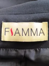 Fiamma Damen Winterjacke Klassisch Uni Schwarz 44/XXL Polyester 4