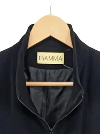 Fiamma Damen Winterjacke Klassisch Uni Schwarz 44/XXL Polyester 5