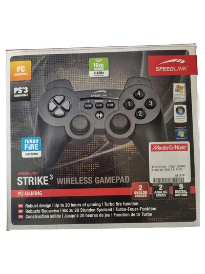 Speedlink Strike 3 Wireless Gamepad PC Gaming Controller Schwarz