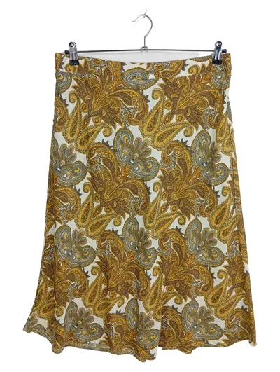 Fire & Glory Damen Rock Gr. 44 Paisley Muster Gelb Viskose Boho
