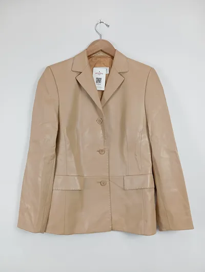 Basler Blazer Damen Klassisch Beige Polyurethan Gr. 36 S Business Elegant