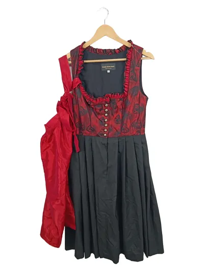Damen Dirndl Kaiser Franz Josef Gr. 40 L Trachtenkleid Midi Mehrfarbig Festlich
