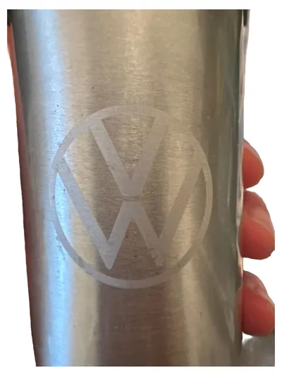 Volkswagen Metall Becher Silber 250ml VW Logo Fanartikel Trinkbecher Camping