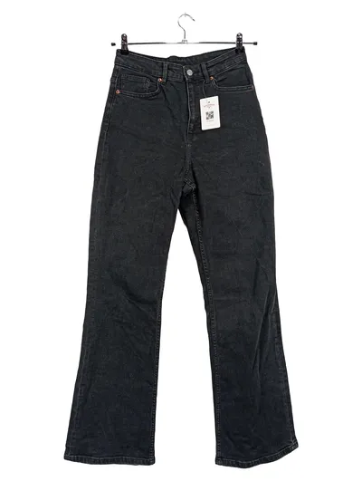 Monki Damen Jeans Straight Leg W28/36 Schwarz Casual