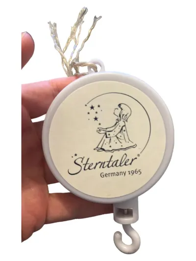 Sterntaler Spieluhr Anhänger Baby Mobile Weiß Kunststoff Germany 1965