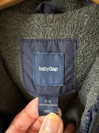 babyGap Kinder Schneeanzug Overall Kapuze Gesteppt Blau Gr. 80 7