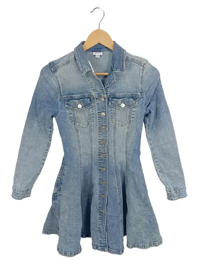 MISS SIXTY Damen Jeanskleid Gr. 32/XXS Blau Casual