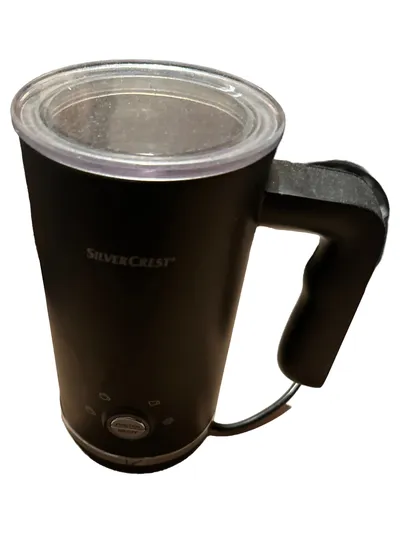 SilverCrest SM 600 A1 Milchaufschäumer Schwarz für Kaffee & Latte