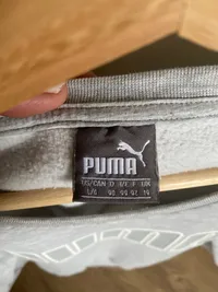 Puma Damen Pullover Sweatshirt Gr. 40/L Grau Meliert Logo Sportlich 2