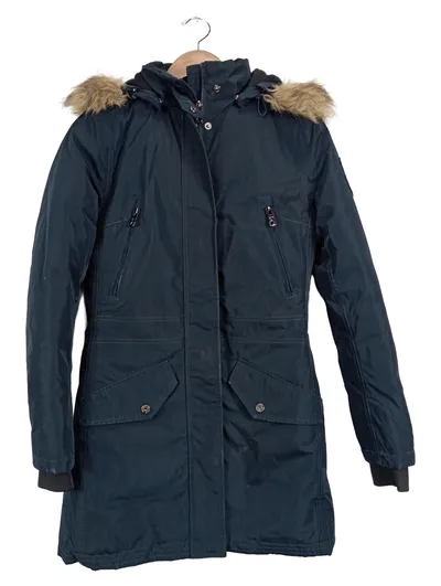 HV Polo Damen Parka Winterjacke Fellkapuze Blau Gr. XS