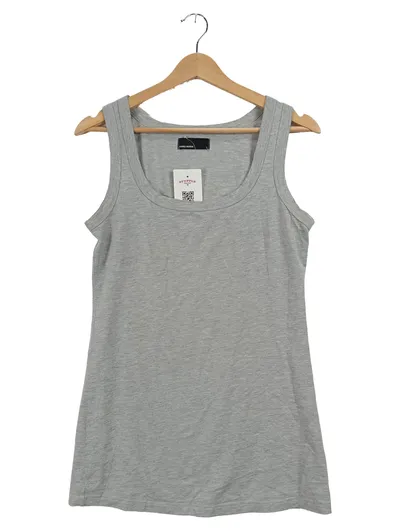 VERO MODA Damen Tanktop Unterhemd Grau Meliert Gr. L Basic