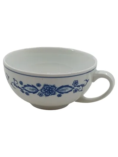 Triptis Porzellan Tasse Blau Weiß Blumenmuster Traditionell 200ml