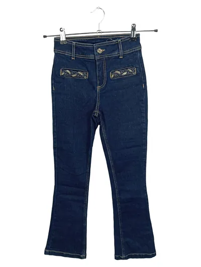 LIU JO Damen Jeans Bootcut W25/34/XS Blau Modisch Applikationen