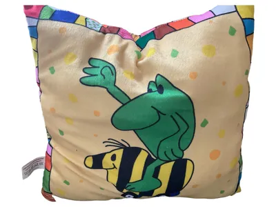 Janosch Kinderkissen Frosch Biene Mehrfarbig 39x39 cm Polyester Kuschelkissen