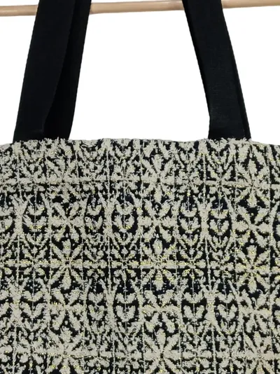 Artebene Majoie Henkeltasche Stofftasche Muster Schwarz Beige Gold Casual