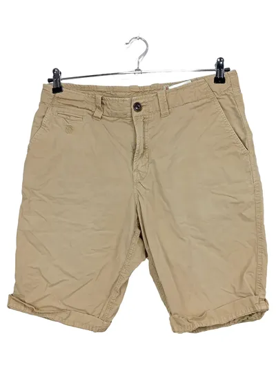 GIN TONIC Herren Shorts Gr. 32 Beige Casual Baumwolle Bermuda