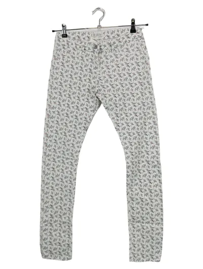 Alive Kinder Stoffhose Blumenmuster Weiß Gr. 164 Casual Baumwolle