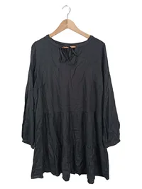 Ernsting's family Damen Freizeitkleid Gr. 40/L Schwarz Feminin Viskose 1