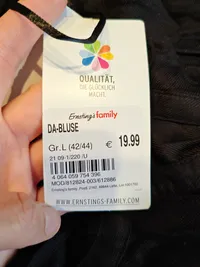 Ernsting's family Damen Freizeitkleid Gr. 40/L Schwarz Feminin Viskose 4
