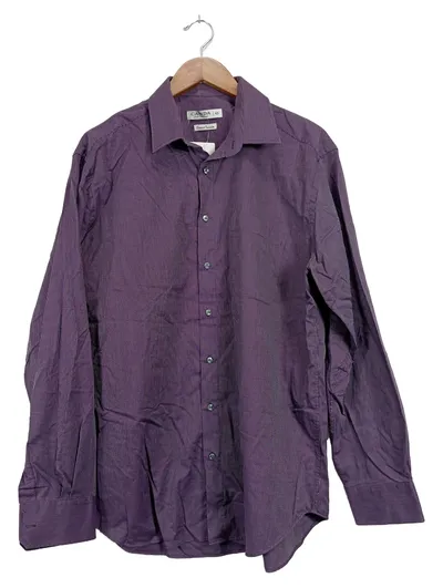 CANDA Business Hemd Herren Langarm Lila Gestreift Gr. 52/XL