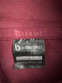 Beyond Limits Herren Kapuzenpullover Rot Gr. 50/L Casual Hoodie 7