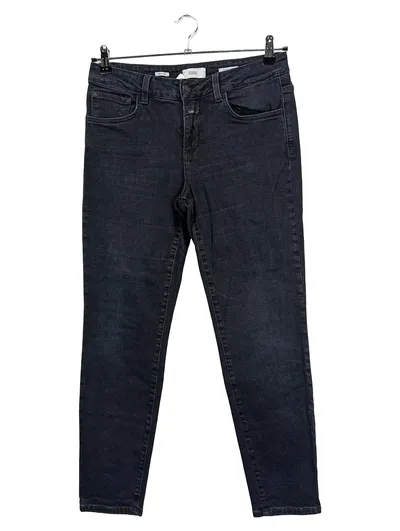 CLOSED Damen Jeans Slim Fit Hose Schwarz Gr. W29/38 L28 100% Baumwolle
