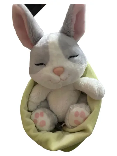 NICI Kuscheltier Hase im Schlafsack Plüschtier Mehrfarbig 13cm