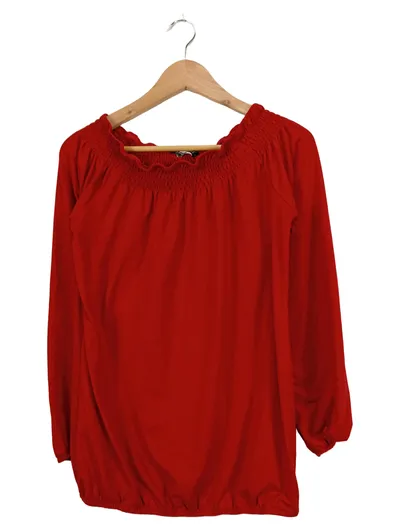 Blind Date Casual Damen Bluse Gr. 36/S Rot Carmen Off-Shoulder