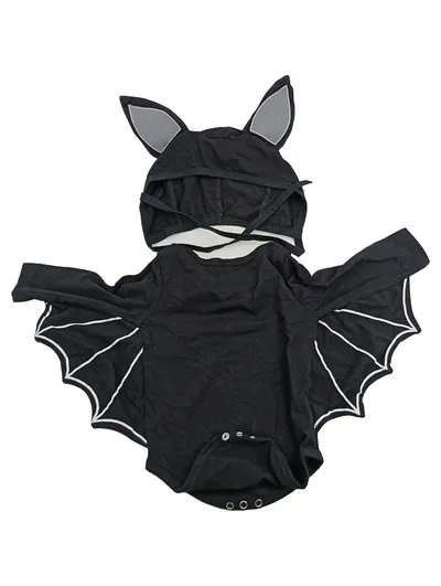 Chuva Baby Body Kinder Gr. 68 Schwarz Fledermaus Kostüm Kapuze