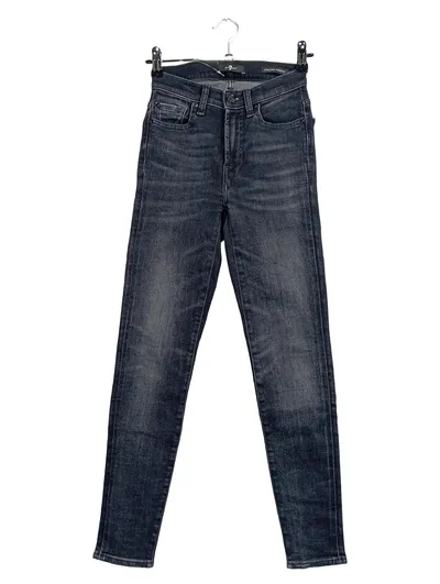 7 For All Mankind Damen Jeans Slim Fit Hose Blau W23