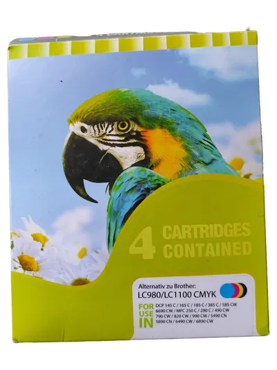 Brother LC980/LC1100 CMYK Tintenpatronen 4 Stück Mehrfarbig