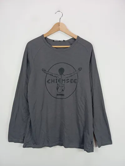 Chiemsee Herren Langarmshirt Grau L Casual Baumwolle