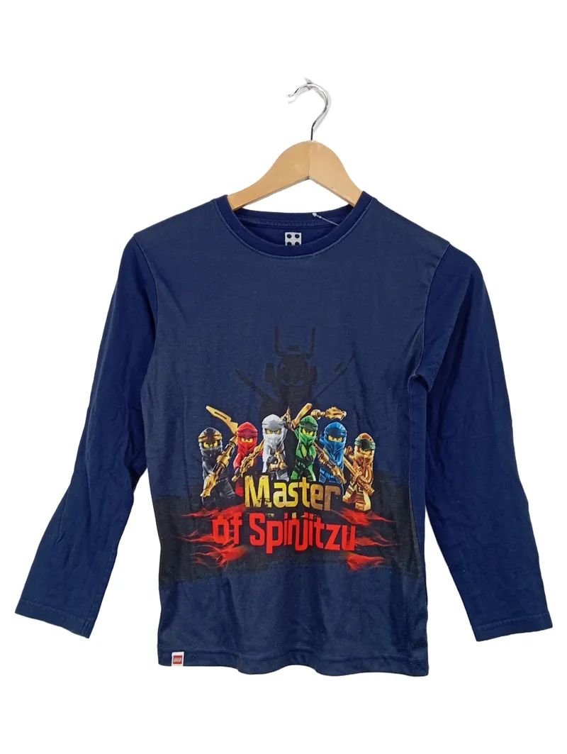 LEGO Ninjago Langarmshirt Kinder Gr. 146 Blau Masters of Spinjitzu 1