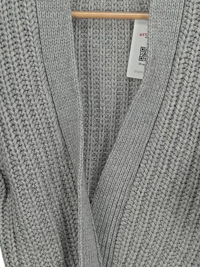 About You Damen Strickjacke Grau Gr. 36/S Grobstrick Cardigan