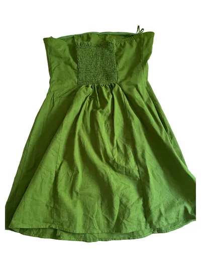 ASOS Design Cocktailkleid Damen Gr. 38 Trägerlos Grün