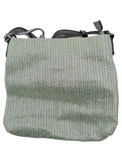 SURI FREY Umhängetasche Damen Grün Stroh Quaste Crossbody Bag