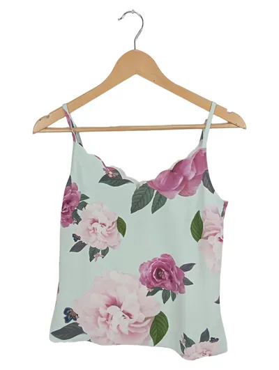 Ted Baker Damen Top Blumenmuster Einheitsgröße Feminin Mehrfarbig